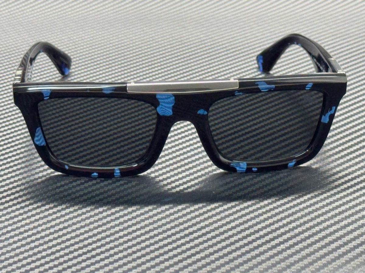BURBERRY BE4451U 411187 Blue Havana Grey Men's 54 mm Sunglasses | eBay