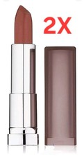 2x lápiz labial Maybelline Color Sensational, nude matiz, 657, 0,15 oz