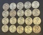 Walking Liberty Half Dollar roll mixed dates and mints  circulated