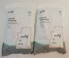 Lot of 2 MOTIF MEDICAL BREASTMILK STORAGE BAGS 8 oz 100 Count BPA Free 200 Bags