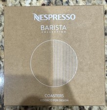 2 x Nespresso Barista Collection Aluminum Coasters Mandarin Orange Federico Peri