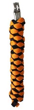 10' ft Horse Halter Lead Rope Heavy Duty 3/4 Dia Panic Snap Orange Black 60524