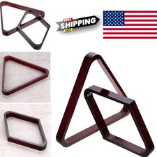 Set of 2 Wooden Billiard Ball Racks 8 Ball Triangle and 9 Ball Diamond