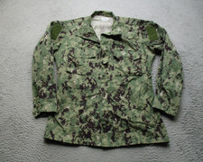 US Navy NWU Type III Jacket Mens Small Green Digital Camo Ripstop Uniform