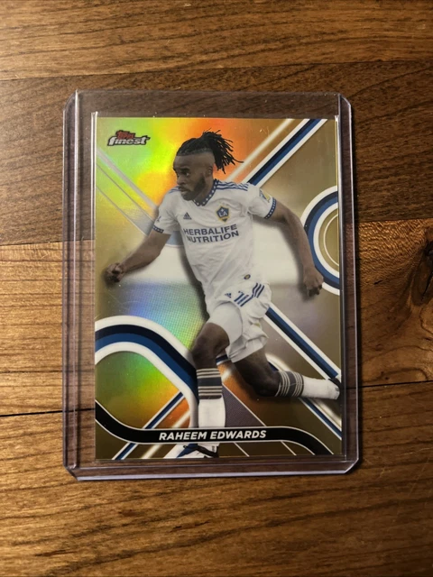 2022 Topps Finest MLS Raheem Edwards Gold Refractor /50 Los Angeles Galaxy SP