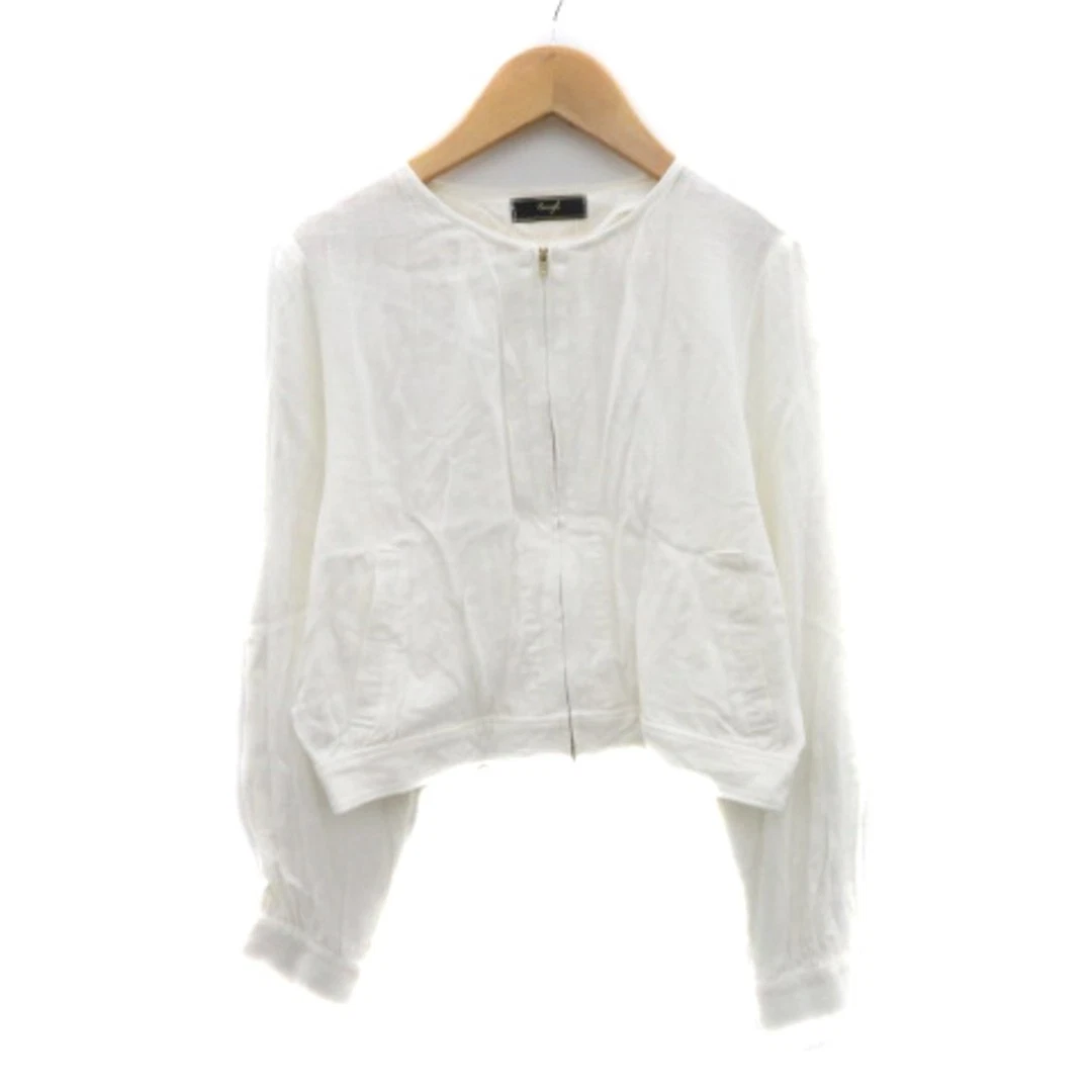 OFF WHITE Swingle Blouson Giacca Corta Lunghezza Misto Lino M Off White YK35 Usatode960