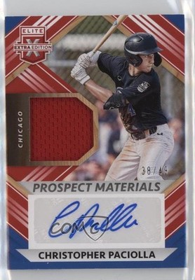 2022 Panini Elite Extra Edition Red 38/49 Christopher Paciolla #PMS-CP Auto et6