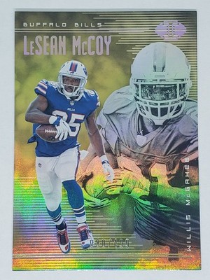 LeSean McCoy, Willis McGahee 2018 Illusions #91 Trophy Gold SN 80/499 Bills