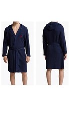New Polo Ralph Lauren Men s Plush Fleece Robe Shawl Collar Pony Small/Medium