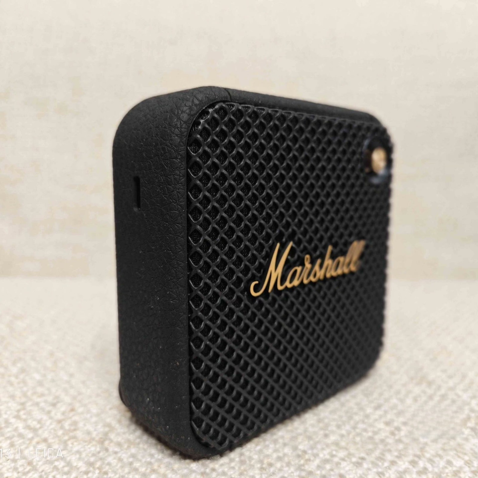 Marshall Willen Portable Bluetooth Speaker Mini Music Player -- Black & Brass