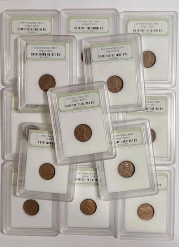 San Francisco Mint Wheat Penny In Plastic Slab Lot Of 2 (Seller Picks Coins)