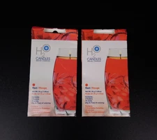 Lot Of 2 Gloco Accents H20  Water Candles Instant Kit ~ Red
