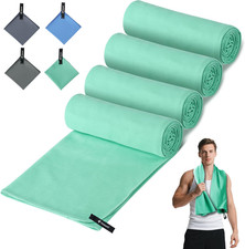 Mikrofaser Handtuch 4er Set, Schnelltrocknend & leicht Fitness Handtuch, Microfa
