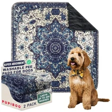 100% Waterproof Reusable Puppy Training Pads - Non-Slip & Leak-Proof (2 Pack)