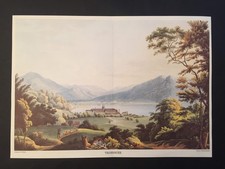 TEGERNSEE RADIERUNG 1798 SIMON WARNBERGER FORMAT 34x24 cm ALTES FAKSIMILE 1960