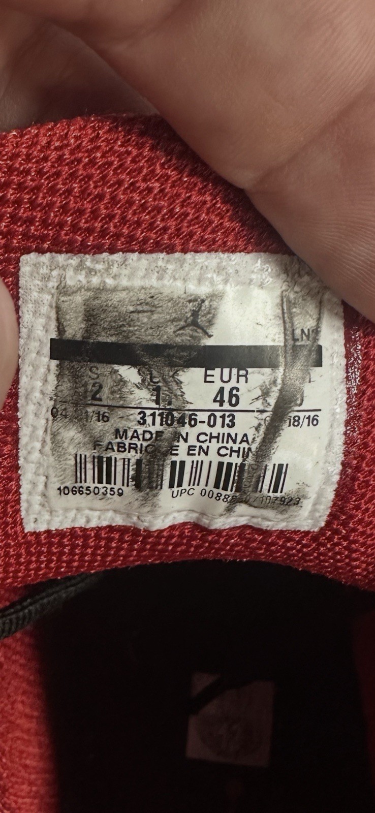 Air Jordan Dub Zero Black Cement Bred Mens Sz 12 No Box 311046-013 thumbnail 9