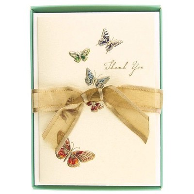 Graphique Butterflies Thank You Cards 10 Pack Gold Foil Heavyweight Cardstock