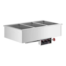 Three Pan Full Size Insulated Drop-In Hot Food Well - 208/240V