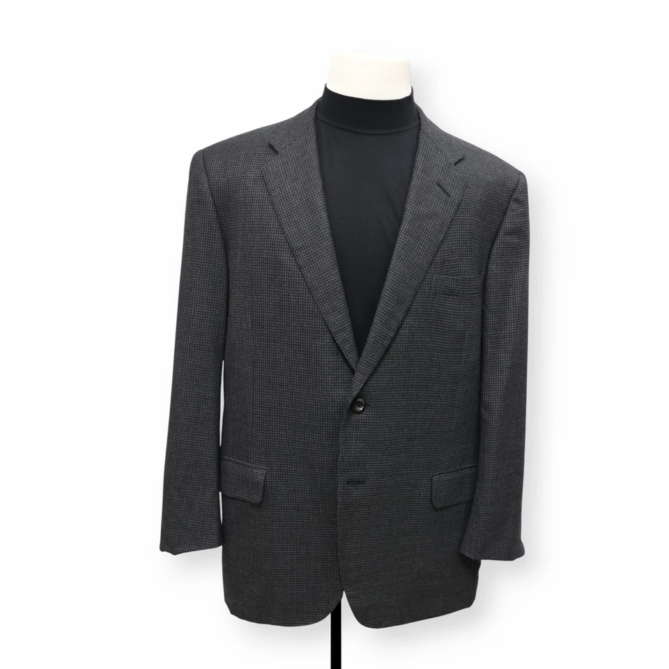 OXXFORD CLOTHES mens gray black HOUNDSTOOTH sport coat suit jacket blazer 44 R - Image 2 of 4