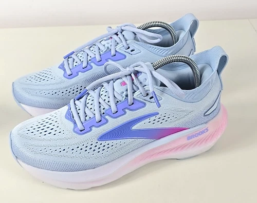 Brooks Womens GLYCERIN 23 Blue Pink Running Sneakers Sz 9.5B