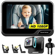 Baby Car Mirror, 4.3'' HD Night Vision Function Mirror Display, Wide View Bab...