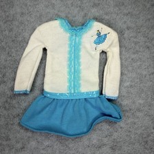 Barbie Doll 1987 My First Fashions #4585 White & Blue Ballerina Dress Vintage