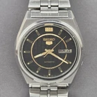 Vintage Seiko 5 Automatic 7009-876A Black Dial Watch - Running