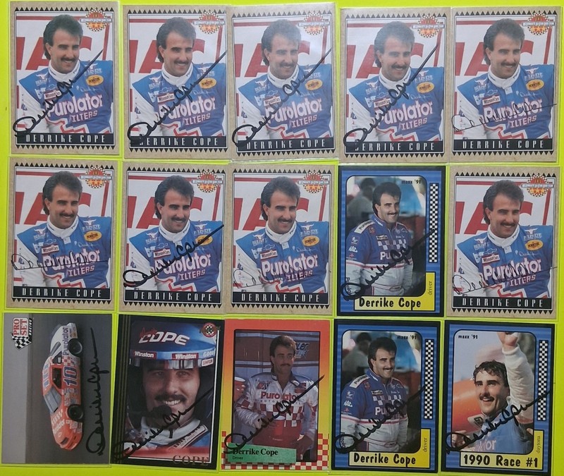 Derrick Cope Autograph 15 Card Lot NASCAR
