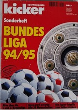 kicker-Sonderheft Fußball-Bundesliga 1994/95 mit neuwertiger Stecktabelle