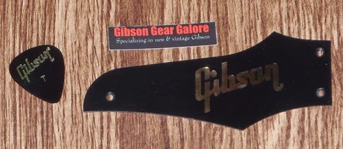Gibson Firebird Truss Rod Cover Non Reverse Lefty Black / Gold Guitar Parts HP T