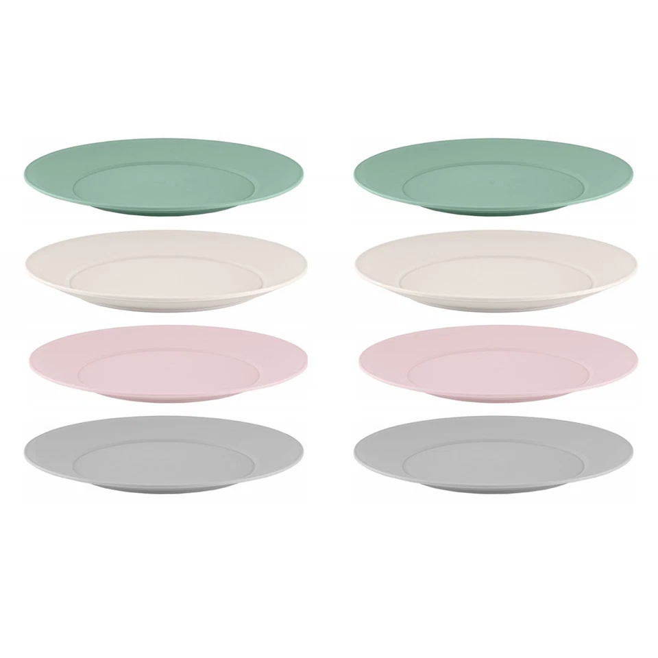 8 Stück Camping Teller Ø 24 cm Essteller Kunststoff Campinggeschirr Tellerset