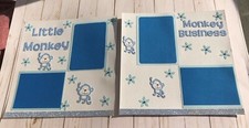 Little Monkey Baby Premade Scrapbook Pages- 2 12x12 Layout