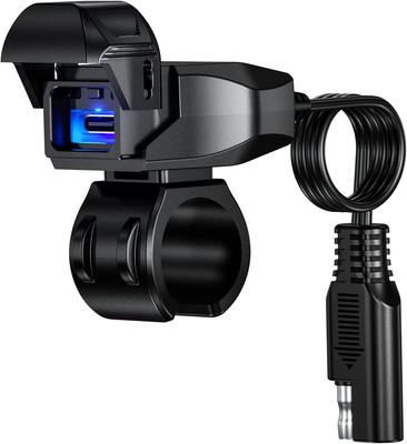Motorcycle USB Charger SAE to Type C 36W Adapter Waterproof Motorcycle Charger, 