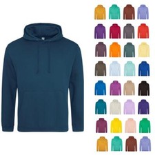 AWDis Hoodie Sweatshirts Mens Womens Plain Pullover Hooded Jumper