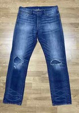 Denim & Supply Ralph Lauren Jeans Hand Blue Distressed Ripped Shredded Tattered