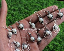 Mother Of Pearl Gemstone 925 Sterling Silver Plated Designer Earring jewelry