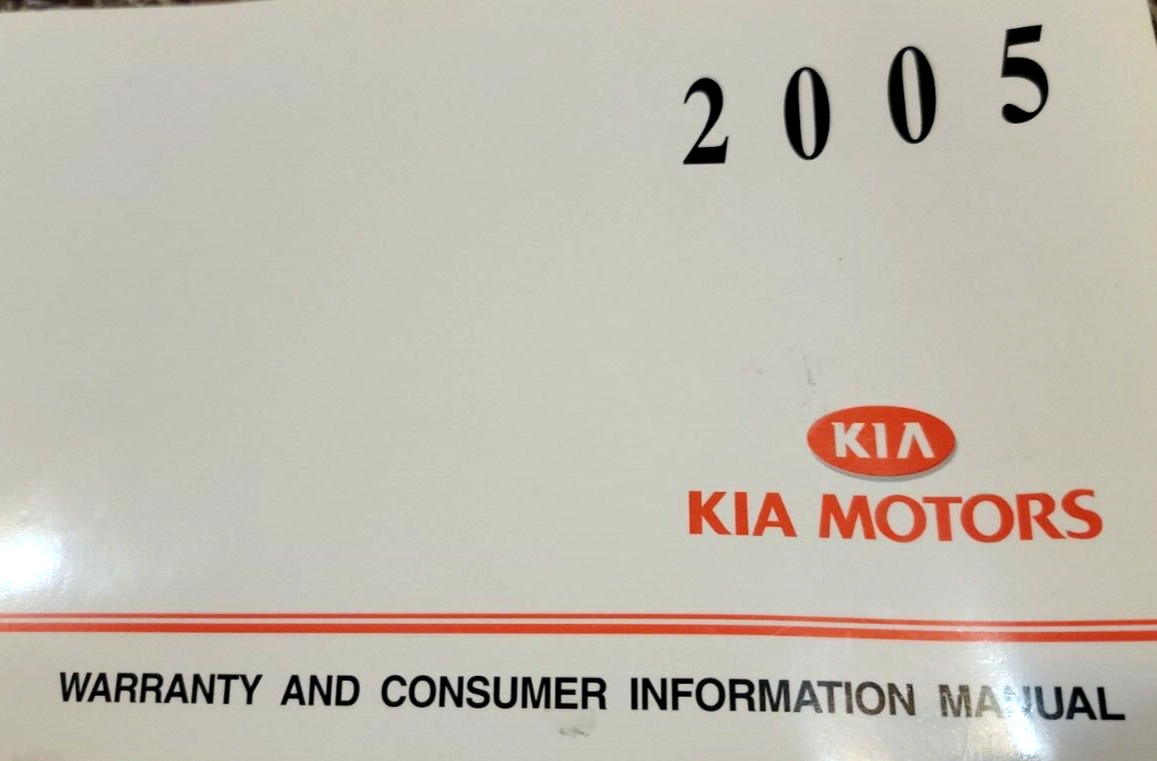 2005 KIA Motors Warranty And Consumer Information Booklet Replacement Book eBay