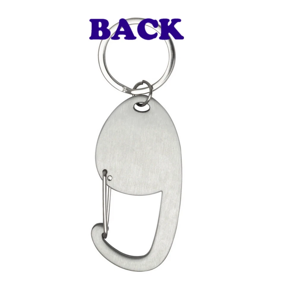 Philadelphia Eagles Super Bowl 59 Premium Brushed Silver Carabiner Keychain - Image 3 of 3
