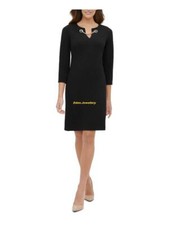 Gorgeous TOMMY HILFIGER Black Dress Chain Hardware Party Workwear US 10 SALE