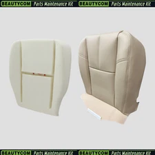 Driver Bottom Leather Seat Cover And Foam Cushion For 2007-2013 GMC Sierra Yukon