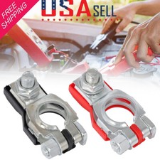 2XCar Battery Terminal Connector Top Post Positive Negative Heavy Duty Universal