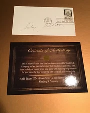 Autograph Sidney Sheldon Oscar Win,Creator  I Dream Of Jeannie COA   Fdc