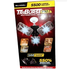 Bell Howell TriBurst PRO 5500 LED Lights Lumens Multi Directional Triple Panel