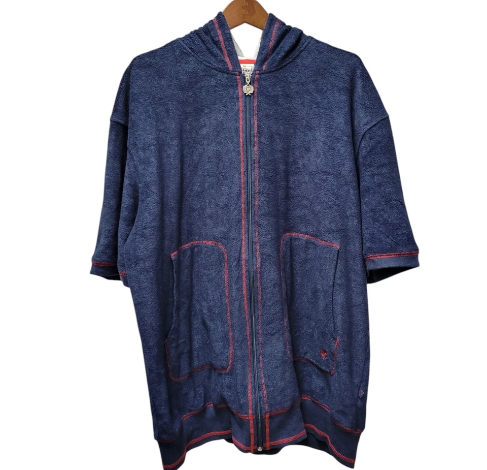 Moletom com capuz masculino Phat Farm manga curta zíper completo tamanho 2XL. Excelente estado. - Imagem 2 de 4