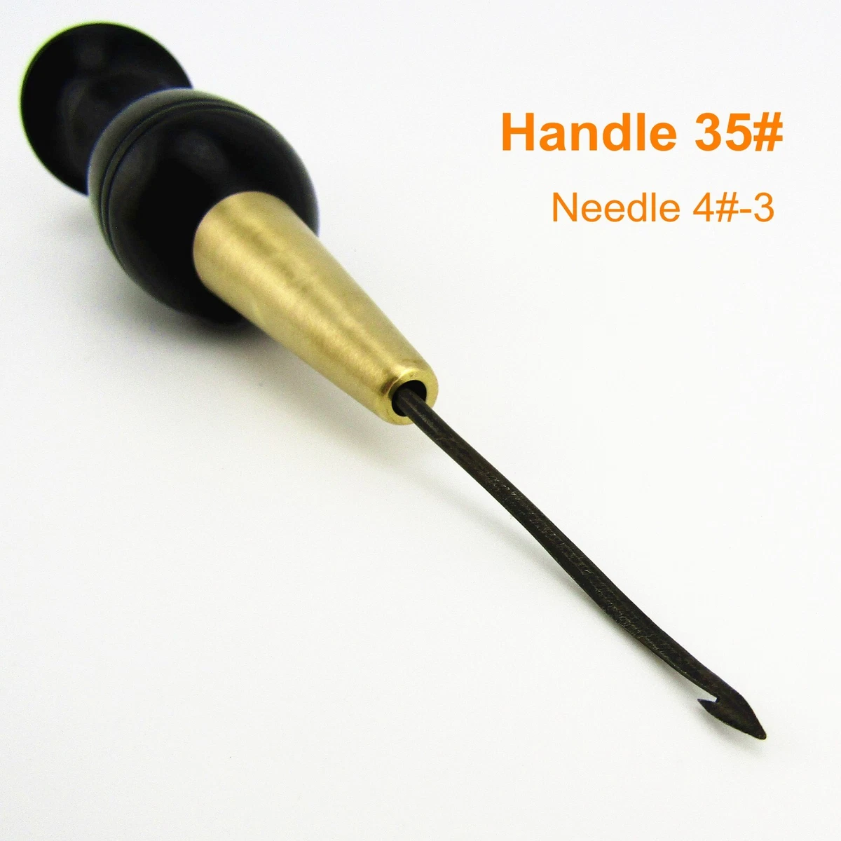 Stitching Awl Sewing Leather Wood Handle and Four Needles Set 