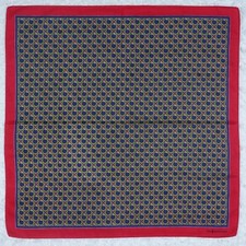 K668 Polo Ralph Lauren Jacquard Red Scarf Scarves Pocket Square 19.5" X 19.5"