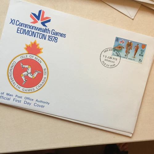 ISLE OF MAN STAMPS First Day Cover IOM - XI Commonwealth Games, Edmonton 1978