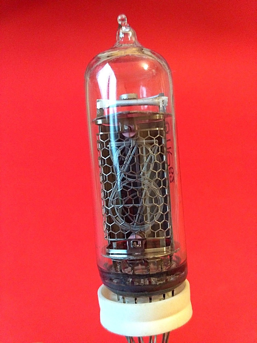 Lotto 25 Lampade Nixie INA+TN-0,3-3 – Neon B9s/14 URSS, Scorte Nuove D'epoca