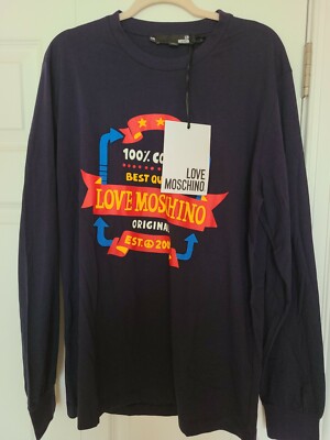 Love Moschino Men’s Long Sleeve polo shirt 2XL