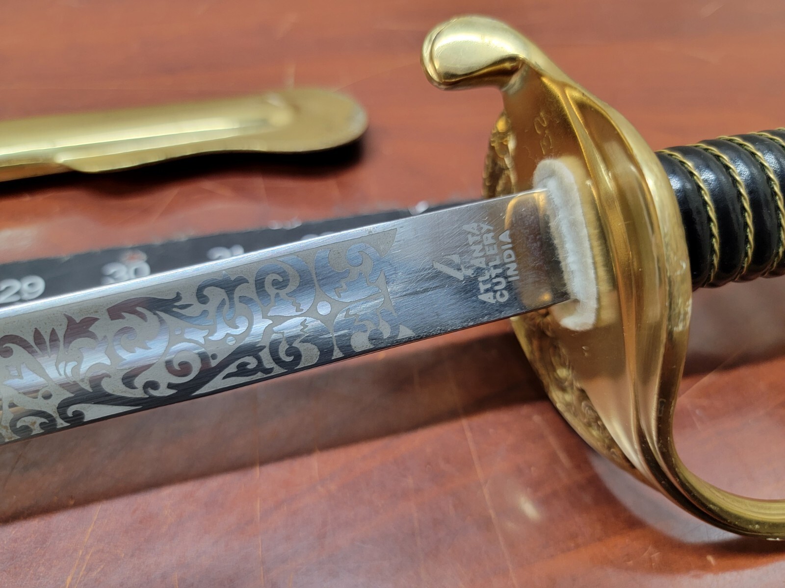 USMC NCO Ceremonial Dress Sword Vintage Atlanta Cutlery India 30" Blade